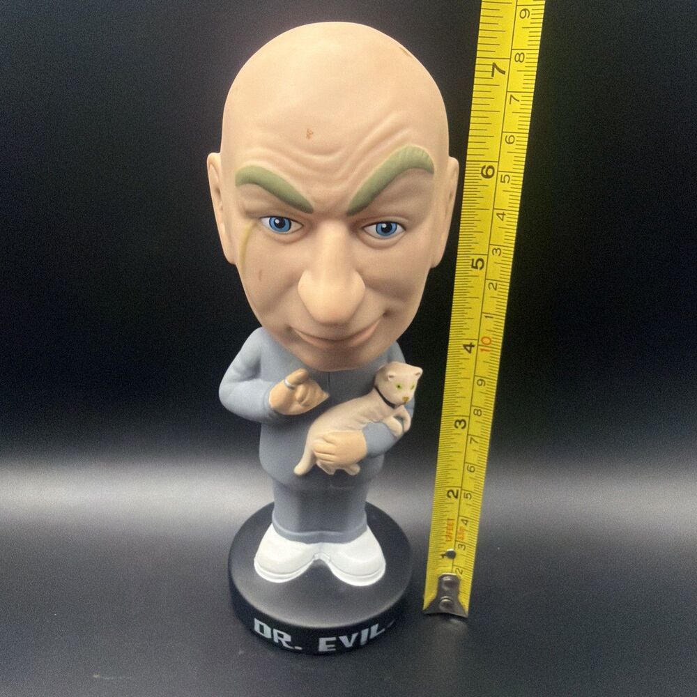 2002 Funko Austin Powers Dr. Evil & Kitty Figurine Figure Bobblehead Wobblers
